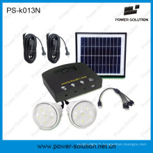 Mini kits d&#39;énergie solaire portatifs de 4W avec 2 ampoules de LED